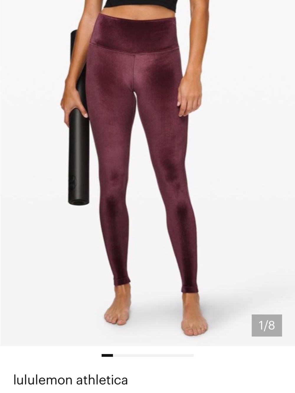 lululemon athletica Velvet High-Rise Leggings in Burgundy Plum